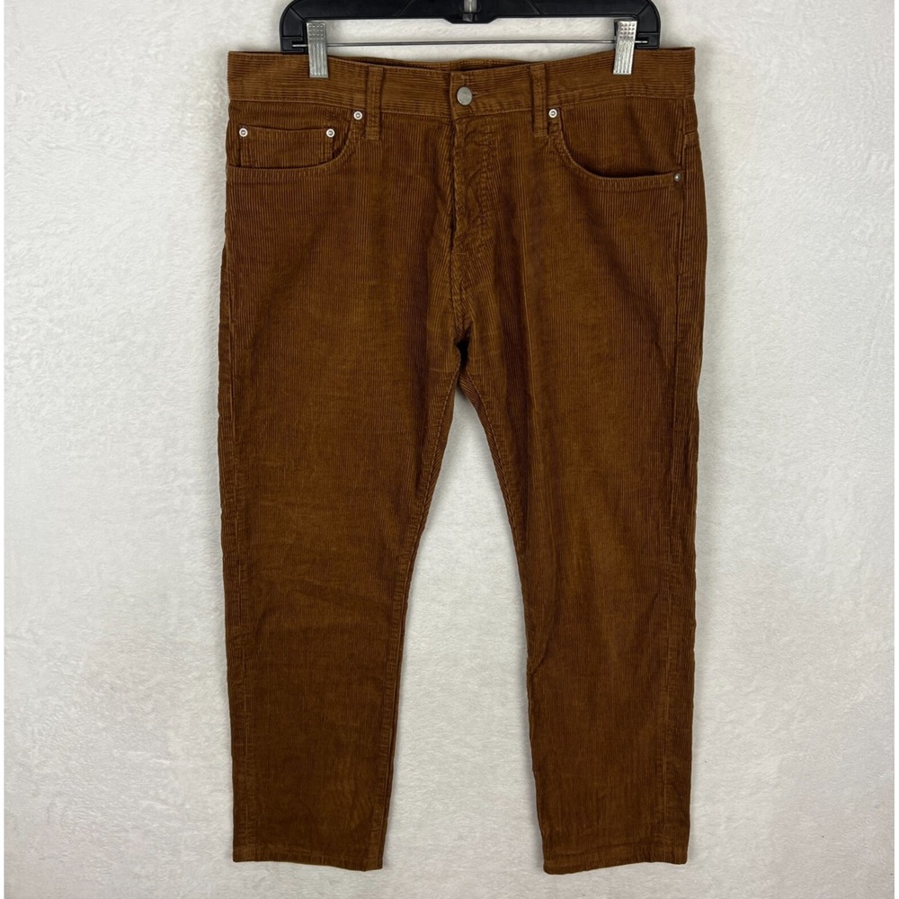 Carhartt Wip Klondike Pants Mens 33x34 (33x29) Corduroy Brown Straight Leg‎